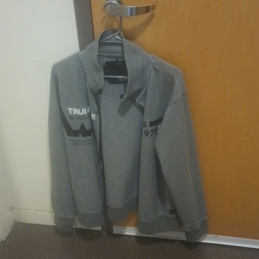 Jack and Jones Gray Bomber Jacket
